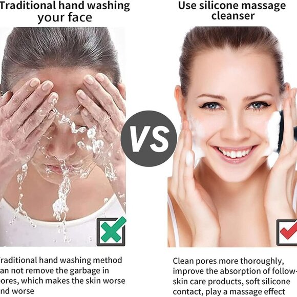 Face Scrubber, Silicone Face Scrubber for Men - Picture 5 of 6